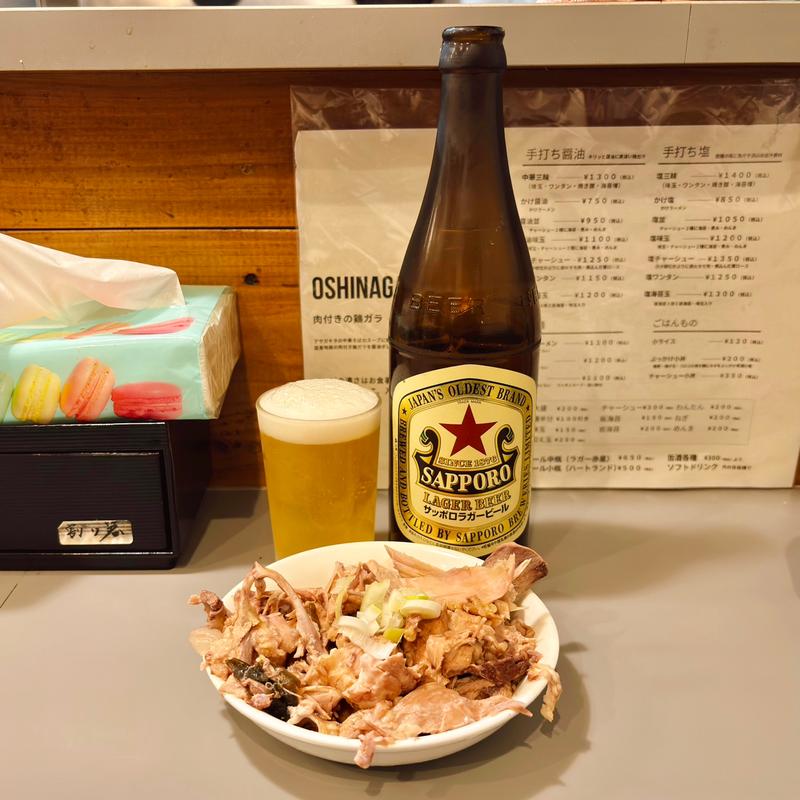 ビール中瓶(ラガー赤星)(アサガキタ)