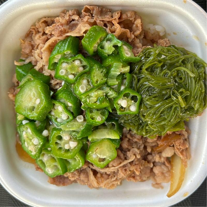 めかぶオクラ牛丼(並盛)(すき家 枚方招提北店 )