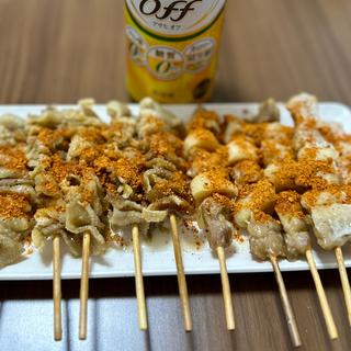 焼き鳥盛合せ(かわ、ももにんにく)(ベルクス 東墨田店)