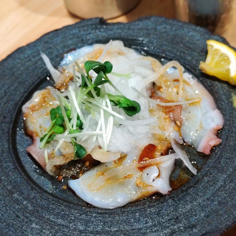 杉玉謹製カルパッチョ 生タコ(鮨・酒・肴 杉玉 大船)