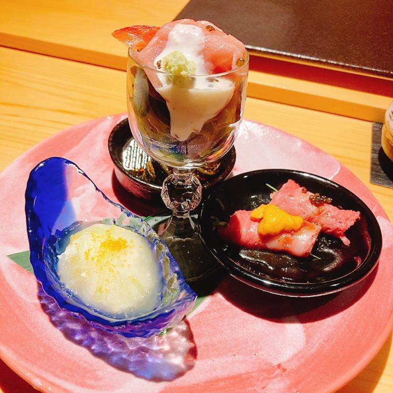 前菜3種盛り（ランチコース）(広島 すし煌)