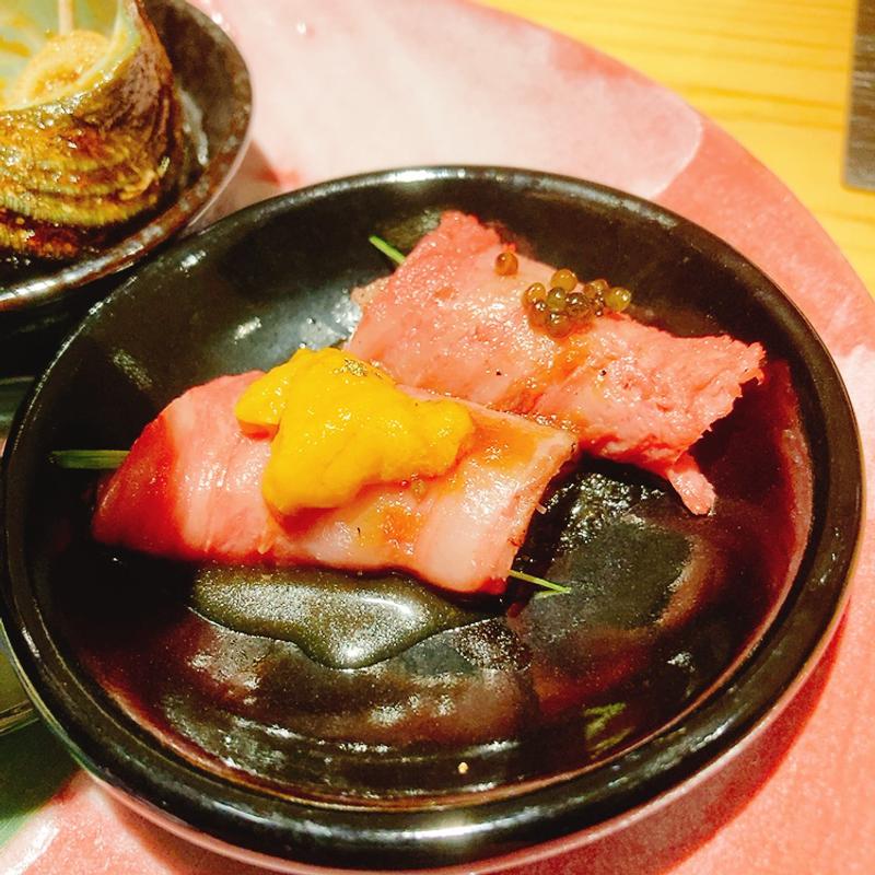 ローストビーフうにキャビア（ランチコース）(広島 すし煌)