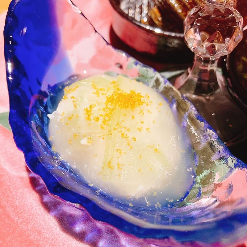 ホタテと豆腐の冬瓜巻き（ランチコース）(広島 すし煌)