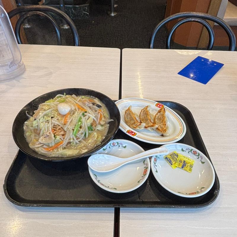 揚げ焼きそば+ジャスト餃子(餃子の王将 花見川店)