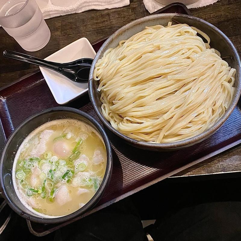 ゆず香る白湯つけ麺 特大500g ライス並(麺屋 彩々)