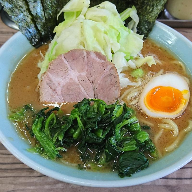 本店ラーメン並 キャベツ(武蔵家 中野本店)