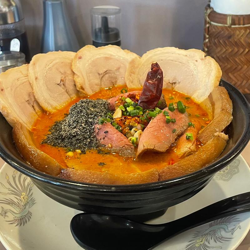 超肉食系坦担麺大辛x3(ロケ弁当&中国食堂シャオ)