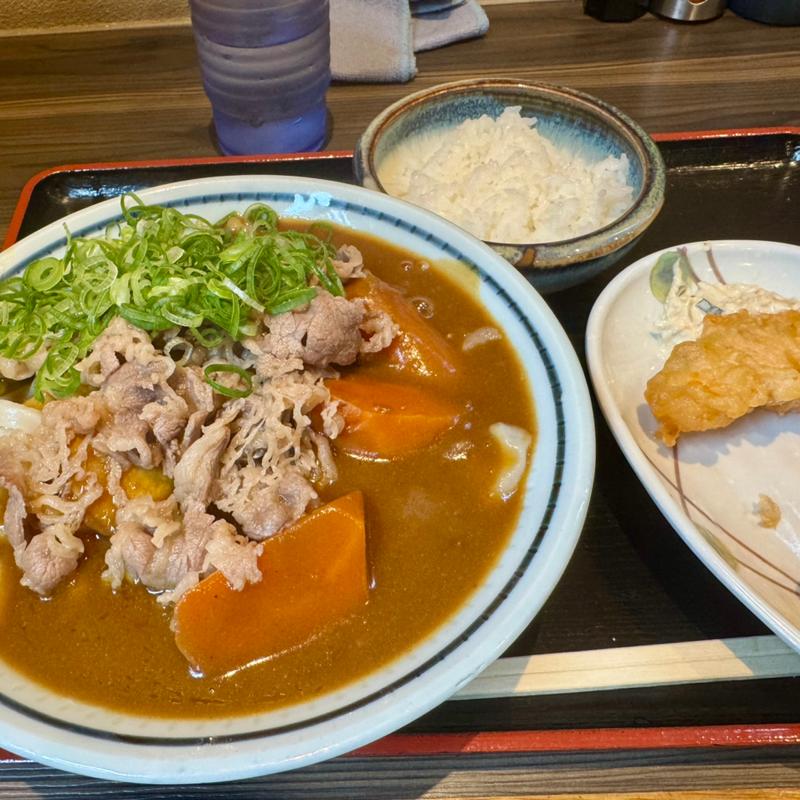 カレーうどん(セルフうどん キンボシ製麺所)