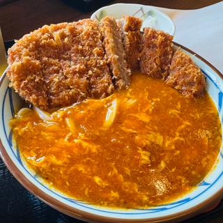 牛カツトマたまカレーうどん