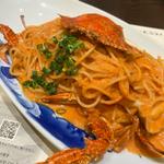 渡りガニのトマトクリームスパゲティ