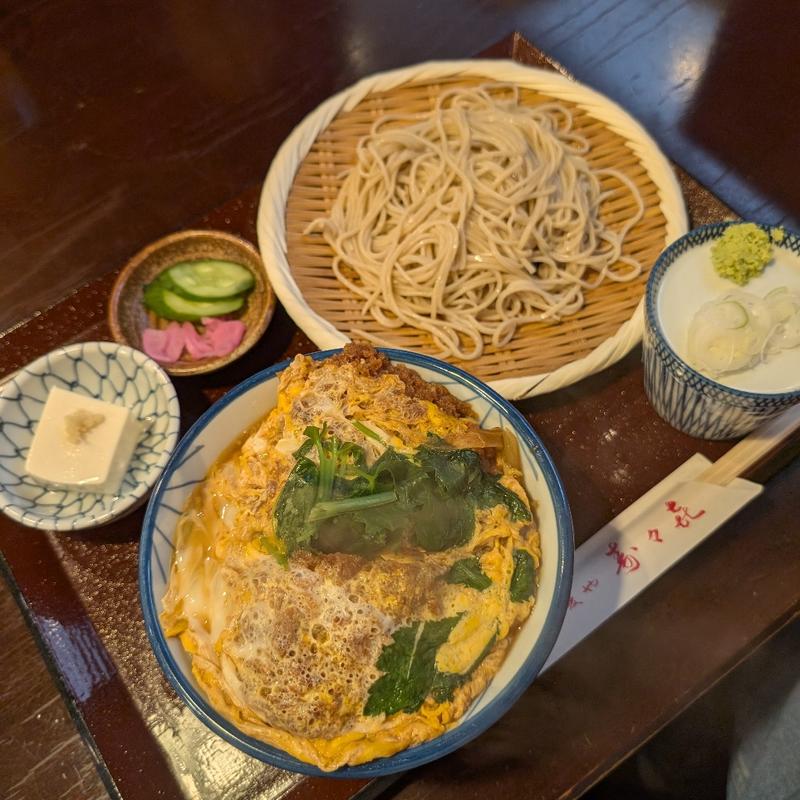 かつ丼ともりそば(寿々喜)