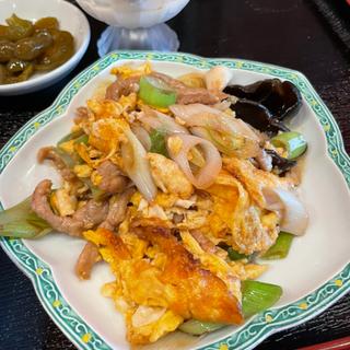 Aランチ 玉子豚肉長ネギ炒め定食(天龍 仲見世通店)