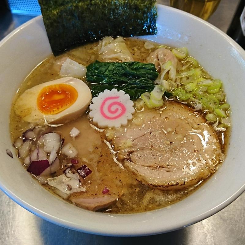 鰹生姜雲呑らーめん 塩(Bonito Soup Noodle RAIK ボニートスープヌードルライク)