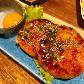 手作りつくねの網焼き
