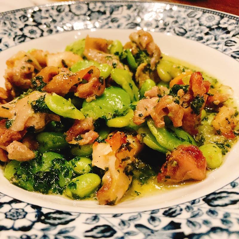 ツブガイとオヤドリのエスカルゴ風(bistro bouquet)