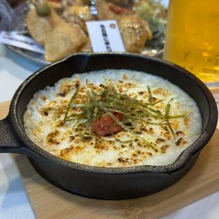 長芋とろろグラタン on明太子