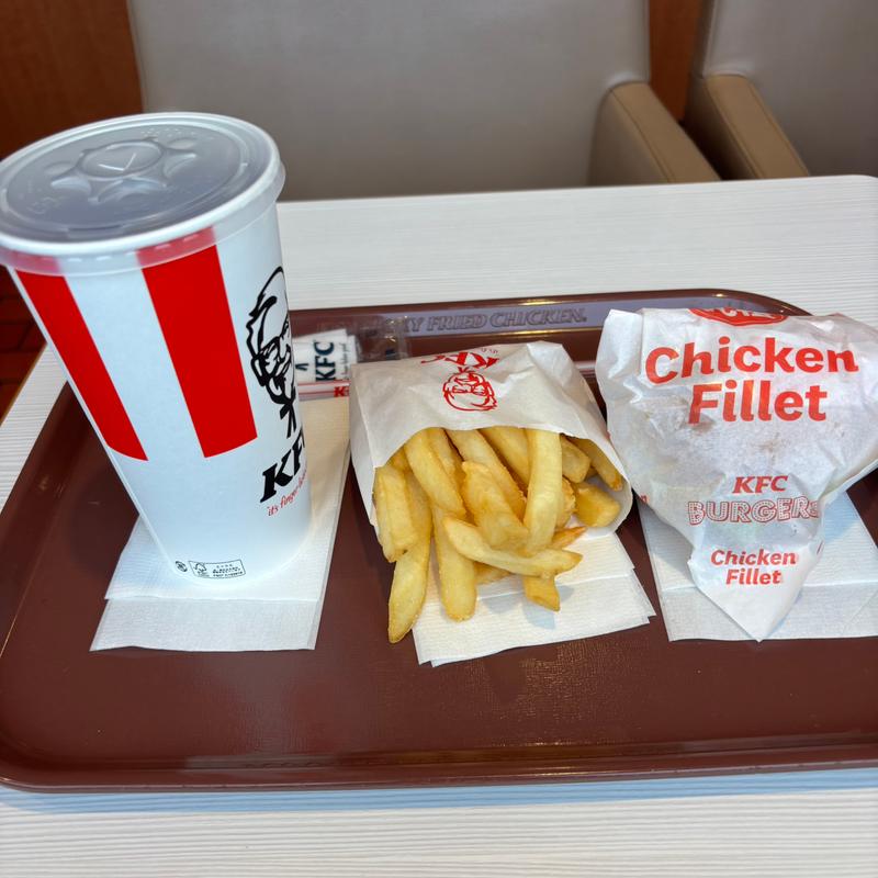 チキンフィレバーガーセット(ケンタッキーフライドチキン竜美ケ丘店)