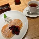 ランチセットのミニパンケーキ