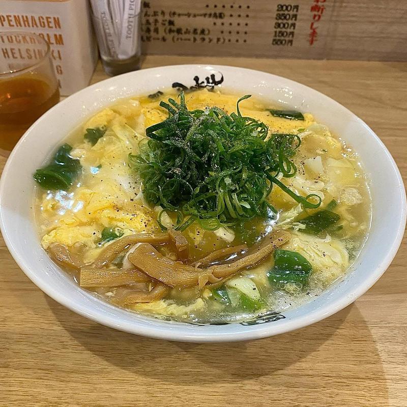 玉子ラーメン ご飯付き(麺屋丈六 キーノ和歌山)