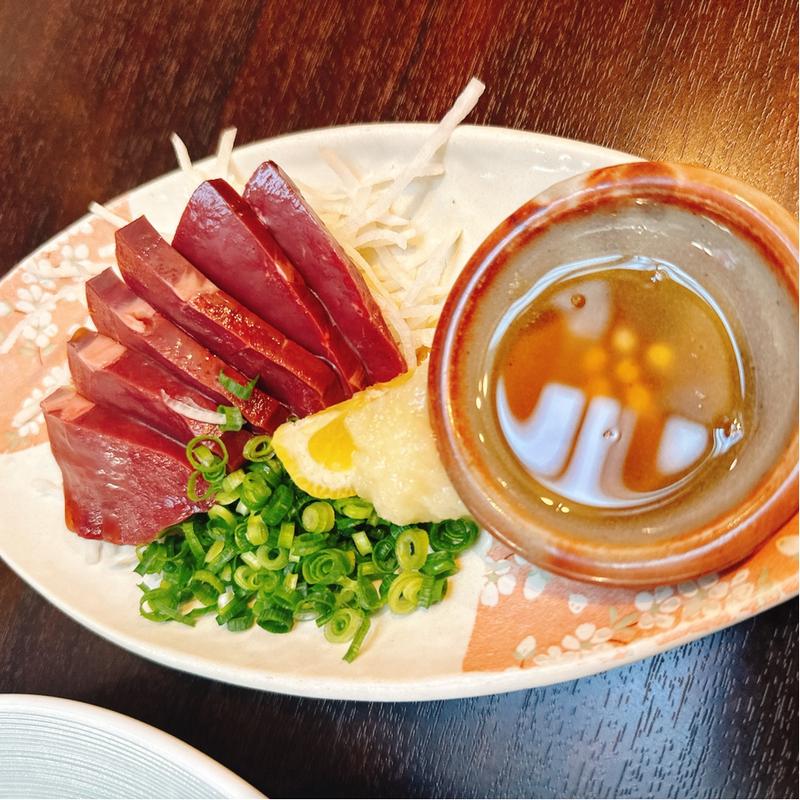 ハツ刺し(地鶏と馬刺し 個室バル TORi馬Ko 熊本下通店)