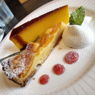 かぼちゃのプリンとタルト