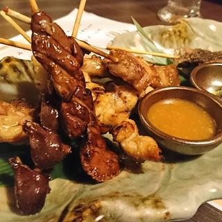 地の物串焼き7種盛(もみじ庵 郡山店 )
