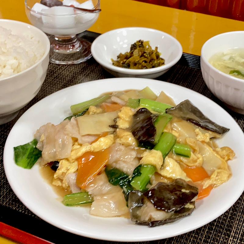 豚肉とキクラゲの玉子炒め定食(吉祥 (ヨシショウ))