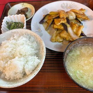 豚肉となすの炒め定食(忠龍 )