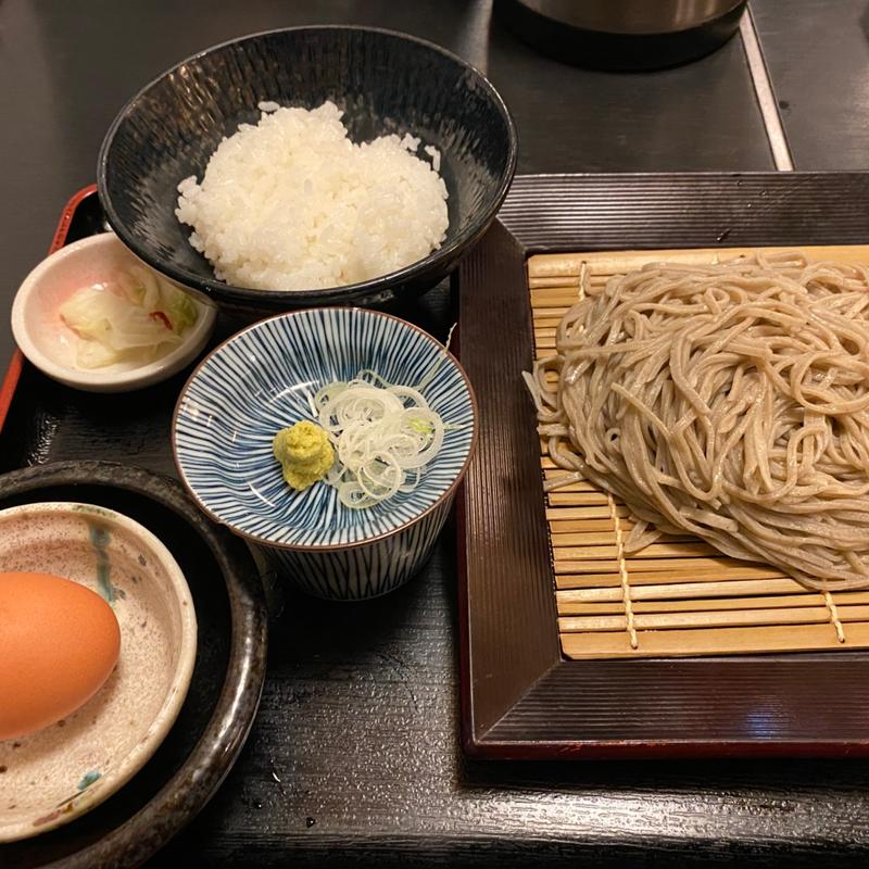 地卵の卵かけご飯定食(蕎麦切り きうち)