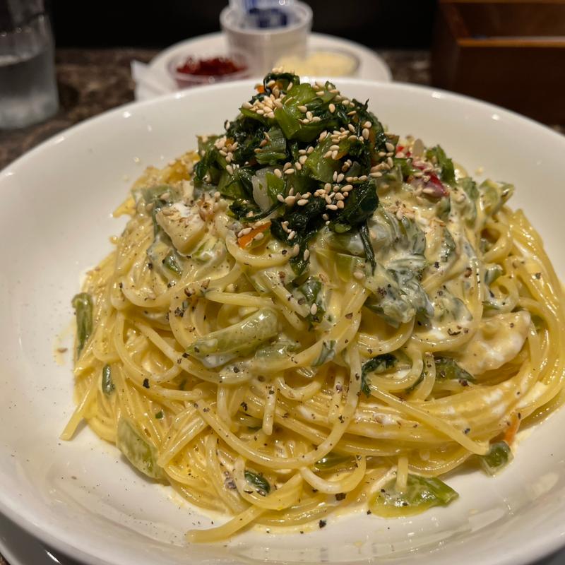 おみ漬けのカルボナーラ　W盛(パスタ キッチン （PASTA KITCHEN）)