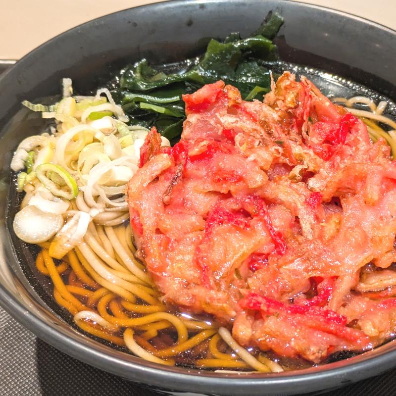 紅生姜天そば(富士そば 日暮里店)