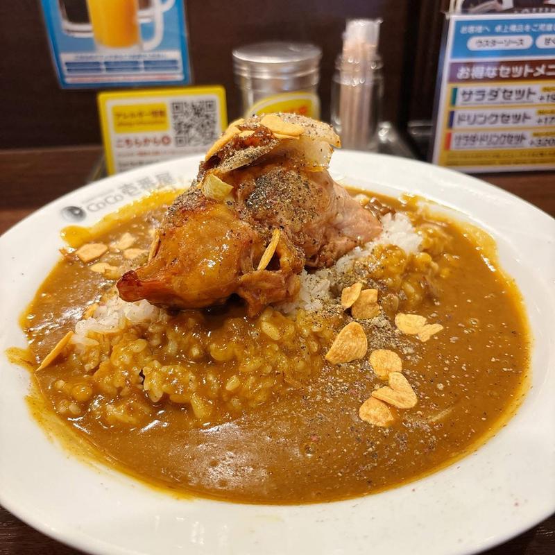 ホロ肉ドカンとガーリック&ペッパーカレー(カレーハウス CoCo壱番屋 小田急祖師ヶ谷大蔵駅前店)