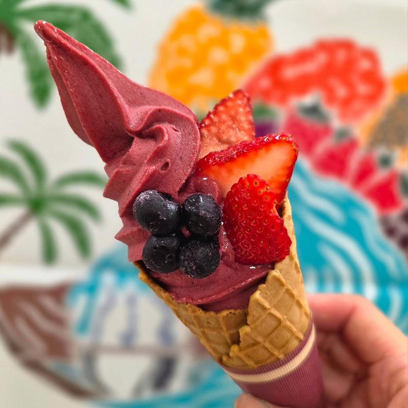 アサイーソフトクリーム(モンサラットシェイブアイス鎌倉)