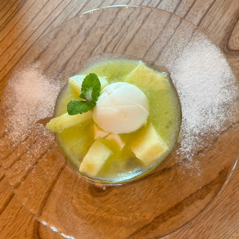 季節のデザート（メロンとココナッツ）(カフェドミーミ（Café de mimi）)