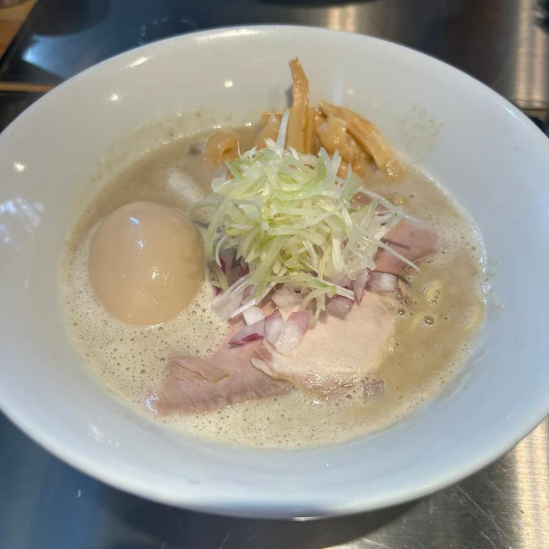 鶏白湯味玉塩らーめん(大阪 鶏白湯らーめん 鶏之諺 ~TORINO KOTOWAZA~)