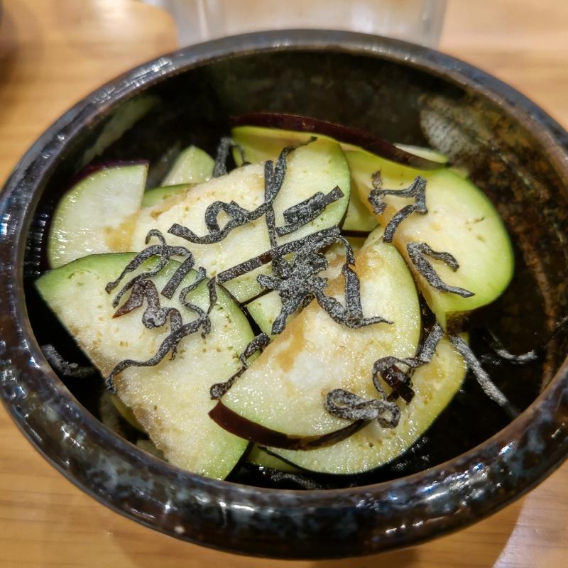 水なす塩昆布和え(魚と酒はなたれ 野毛五番街店)