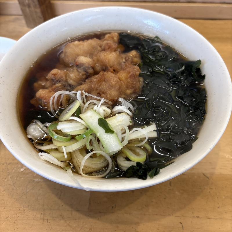 ゲソ天そば　わかめ(一◯そば)