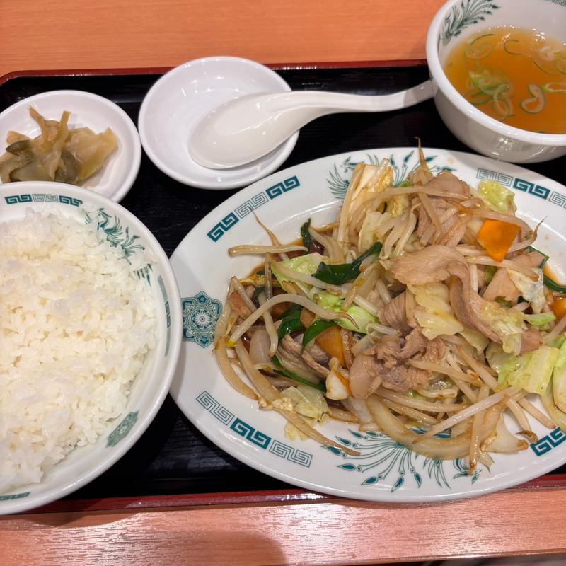 肉野菜炒め定食(日高屋 聖蹟桜ヶ丘東口店)