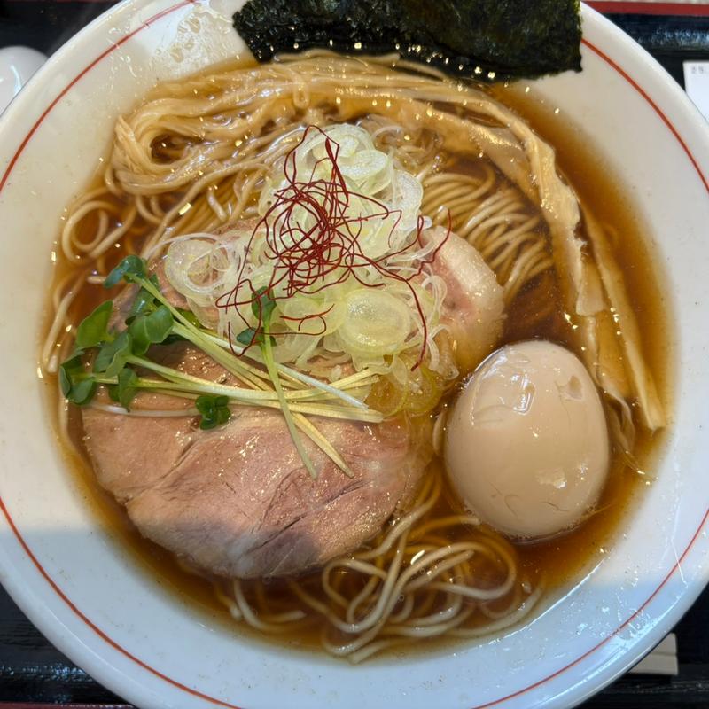 琥珀醤油＋煮玉子(自家製麺中華そば　八縁 )