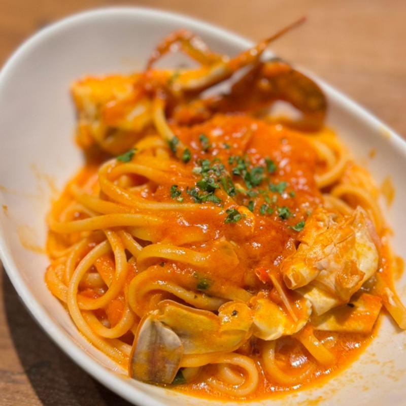 渡りガニのリングイネ　トマトクリームソース(zola ゾーラ 人形町 イタリアン)
