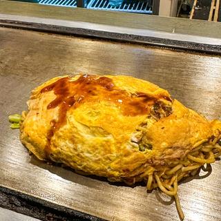 オムそば大