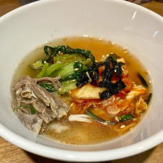 牛テール塩SobaミックスVer.並盛り ナムルキムチごはん