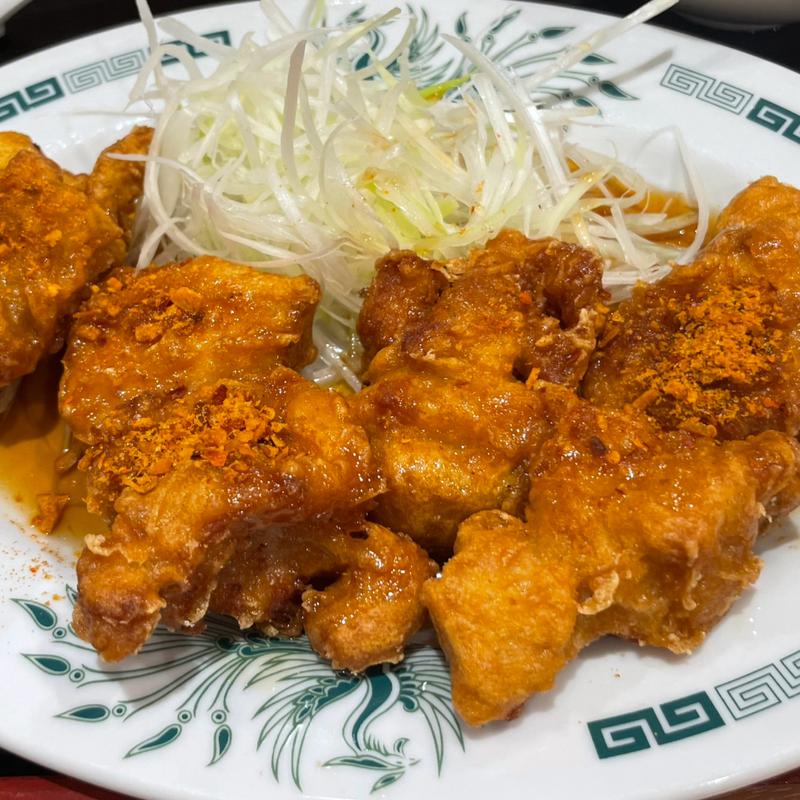 Wドラゴンチキン定食(日高屋 所沢プロペ通店)