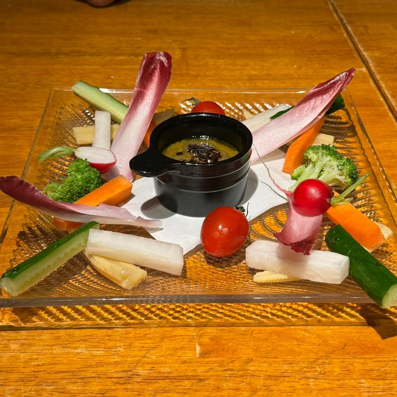 菜園風バーニャカウダIN蟹味噌(アイアン タイガー)