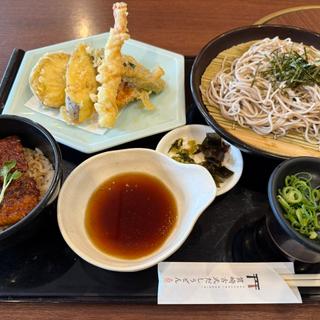 うなぎ小丼、天麩羅ざる蕎麦セット