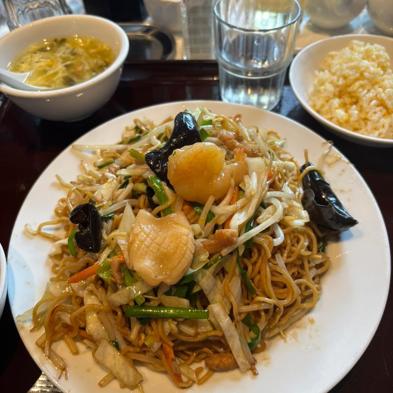 上海焼そばセット(京華茶楼 新橋店 )