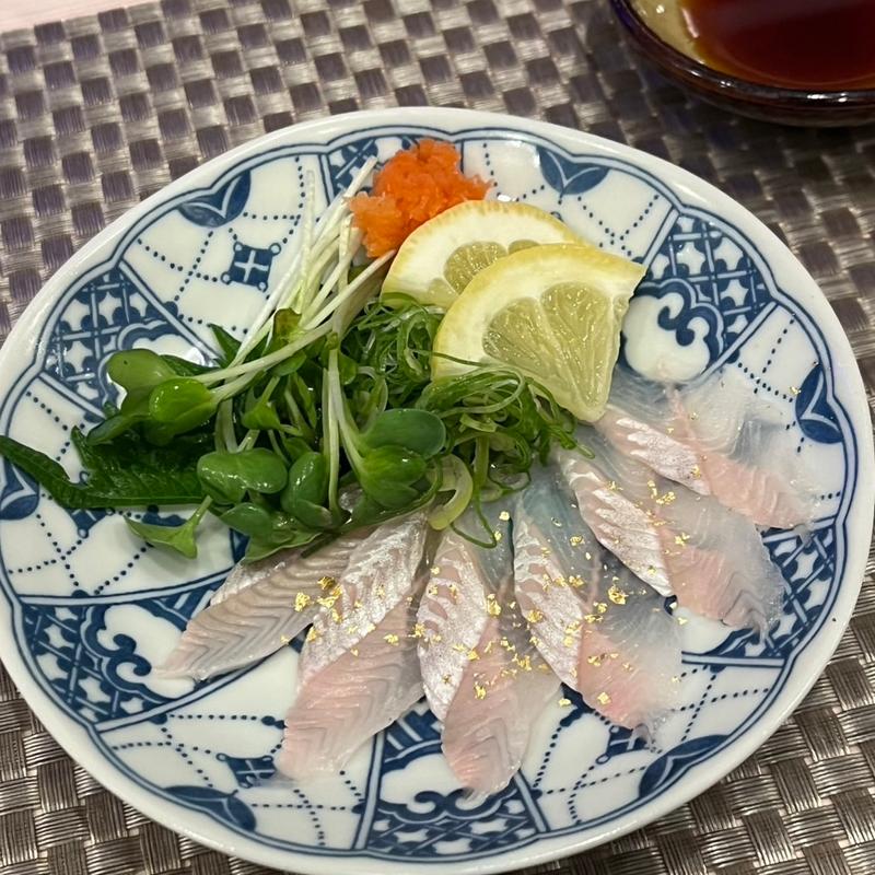 穴子の刺身（おまかせコース）(鉄板料理 かえる)