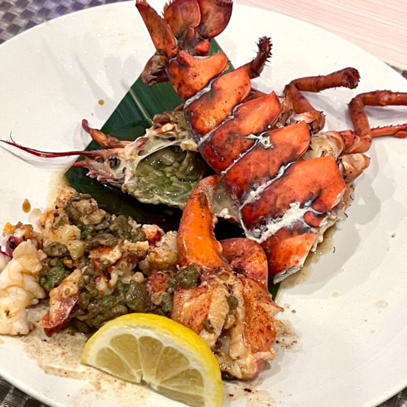 活オマール海老焼き（おまかせコース）(鉄板料理 かえる)