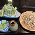 季節の野菜の天ぷら もり蕎麦