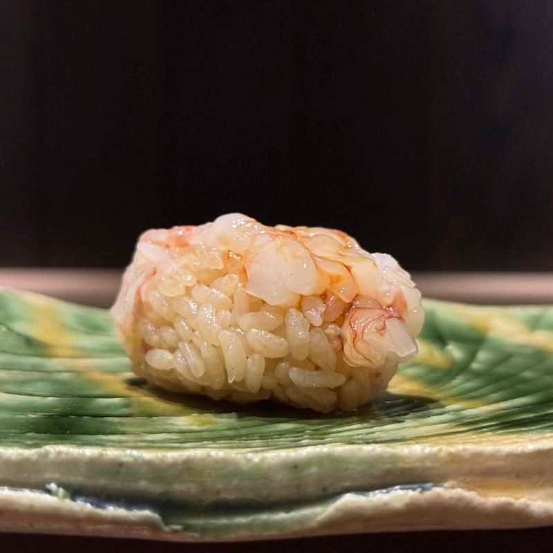 海老の塩締め(鮨 江戸富士)